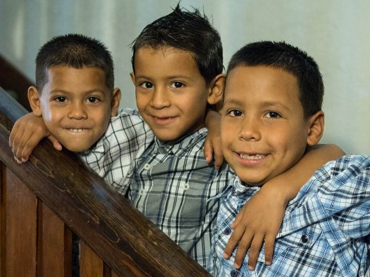 Picture of boys on stairs